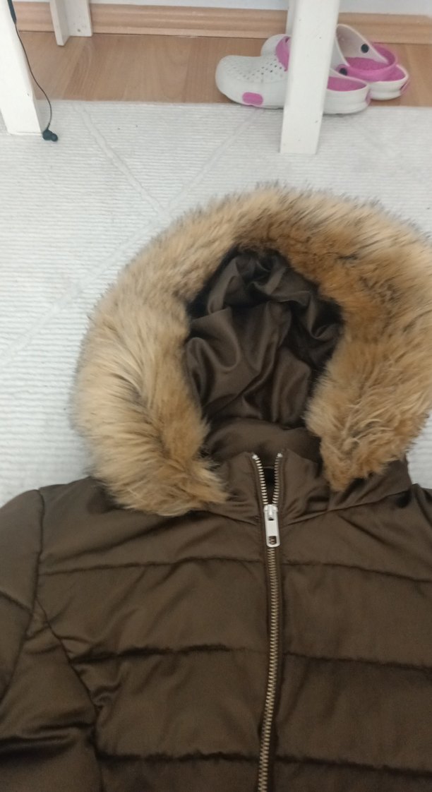 Kahverengi Kürklü Kadın Kışlık Mont - Görsel 2