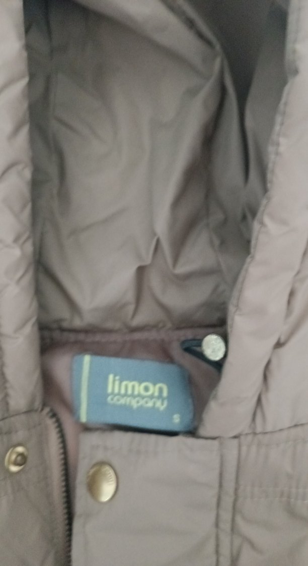 Düğmeli Bej Kapüşonlu Kadın Mont - Görsel 2