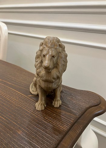 Beden 16 cm Aslan Büstü BRONZ GOLD