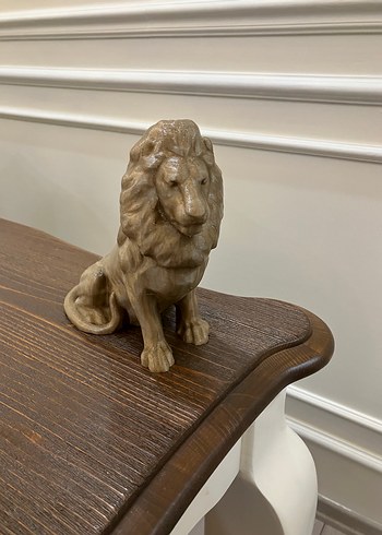 16 cm yüks. Bronz Gold Aslan Büstü