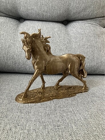 20 cm At Büstü BRONZ GOLD renkli çok şık