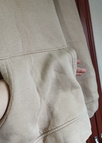 l Beden çeşitli Renk Bej Kadın Keten Sweatshirt