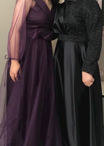 Özel dikim mor abiye