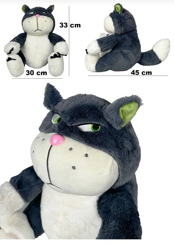  Beden Renk Gri Peluş kızgın Kedi Oyuncak