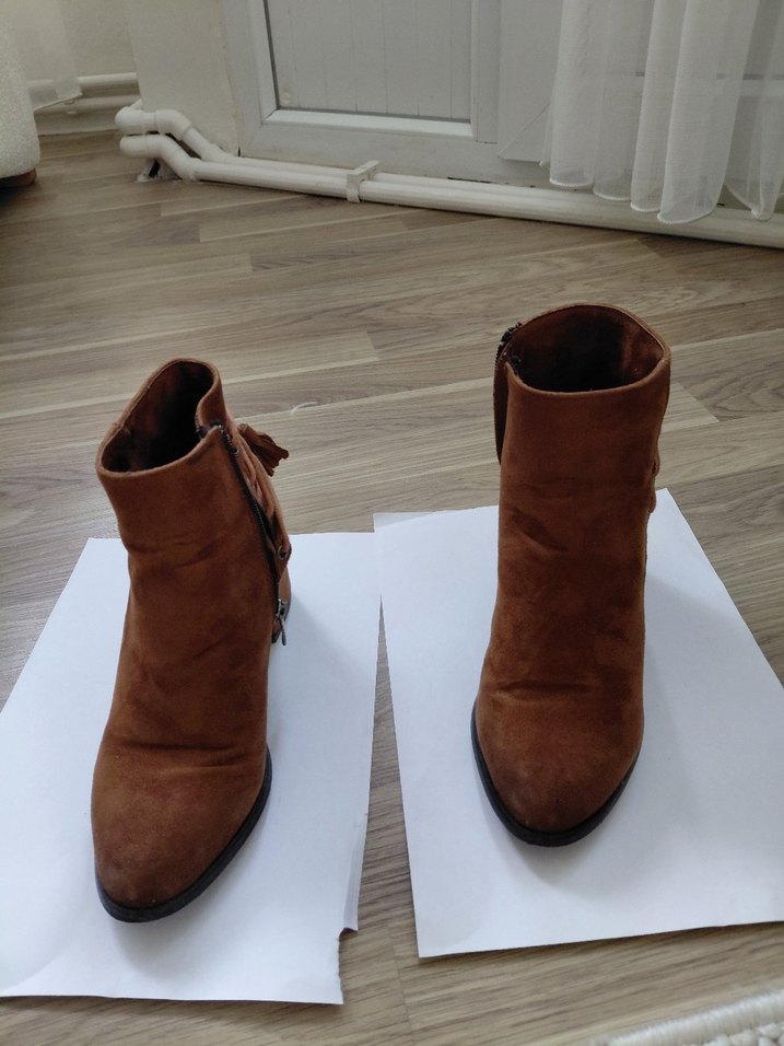 Püsküllü Kahverengi Nubuk Kadın Bot - Görsel 2