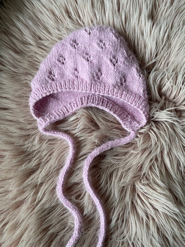 Pembe Örgü Bebek Bere - Görsel 2