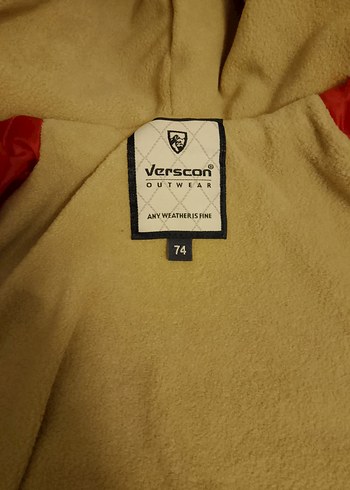 Kapüşonlu unisex Bebek Kırmızı Nakışlı Tulumu - Görsel 3