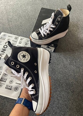 40 Beden siyah Renk Converse run star kadın ayakkabı 36-40 arası ithal ayakkabı