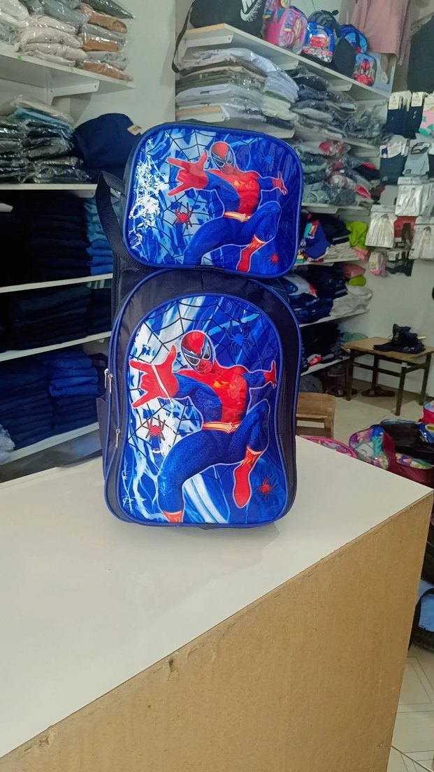 Mavi Renkli Örümcek Adam Temalı Çocuk Sırt Çantası - Görsel 3