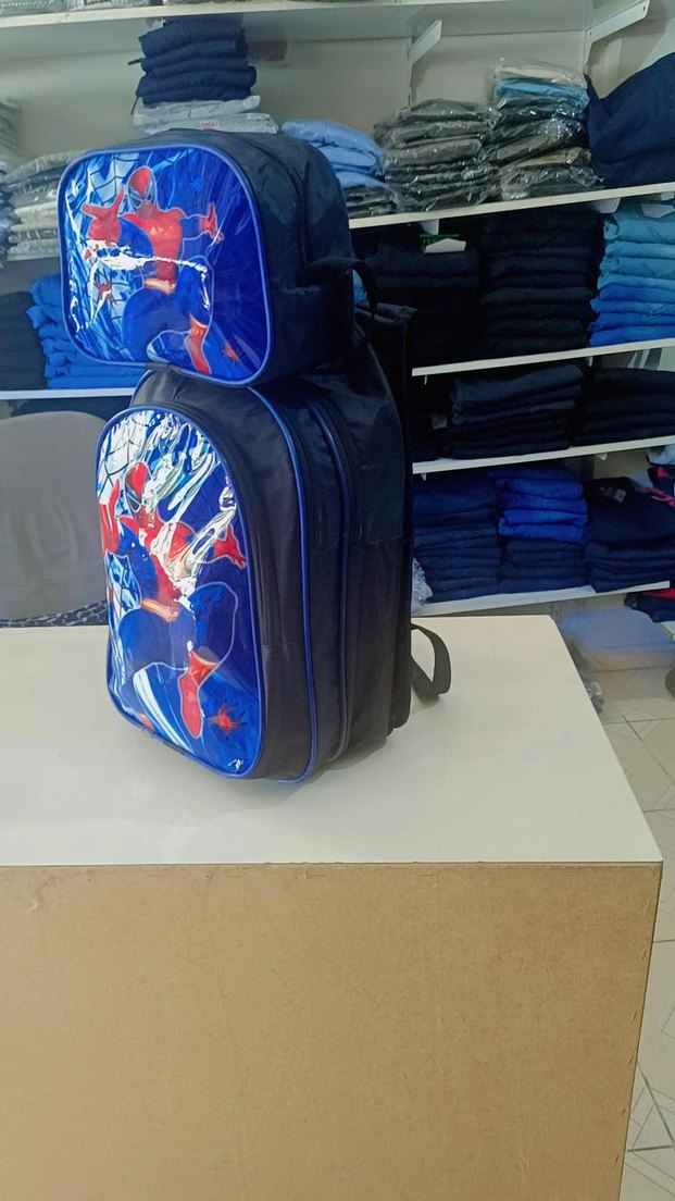 Mavi Renkli Örümcek Adam Temalı Çocuk Sırt Çantası - Görsel 4