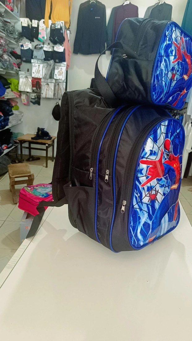 Mavi Renkli Örümcek Adam Temalı Çocuk Sırt Çantası - Görsel 2
