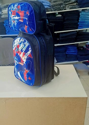 Örümcek Adam Baskılı Renkli Mavi Okul Çantası - Görsel 8
