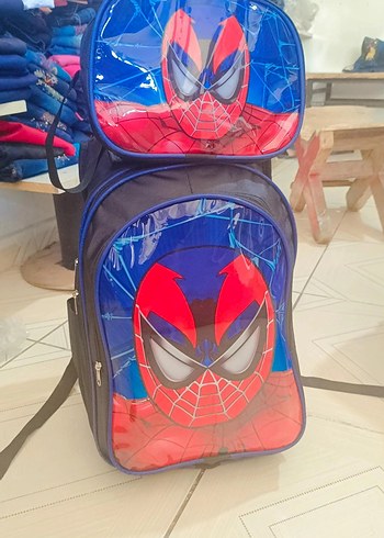 Örümcek Adam Baskılı Renkli Mavi Okul Çantası - Görsel 6
