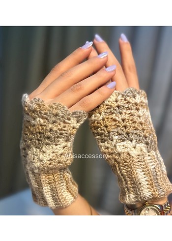 ÖRGÜ PARMAKSIZ ELDİVEN PİNTEREST - Görsel 2