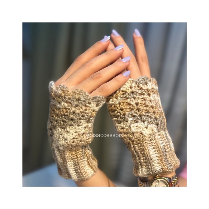 ÖRGÜ PARMAKSIZ ELDİVEN PİNTEREST - Görsel 2