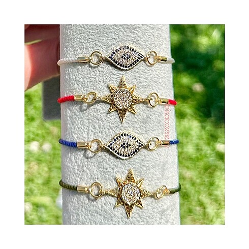 GOLD ASANSÖRLÜ ZİRKON TAŞLI İP BİLEKLİK