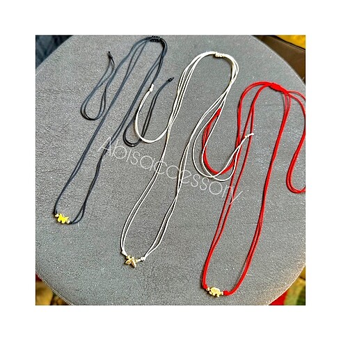 AYARLANABİLİR İP KOLYE GOLD CHARM KOLYE