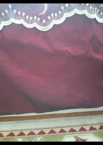 Bordo Nakışlı Yatak Örtüsü - Görsel 5