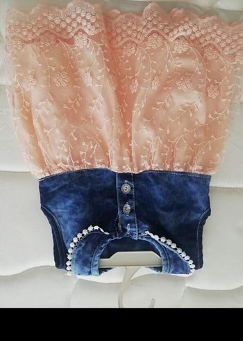 Diğer Kız Çocuk Denim ve Nakışlı Elbise