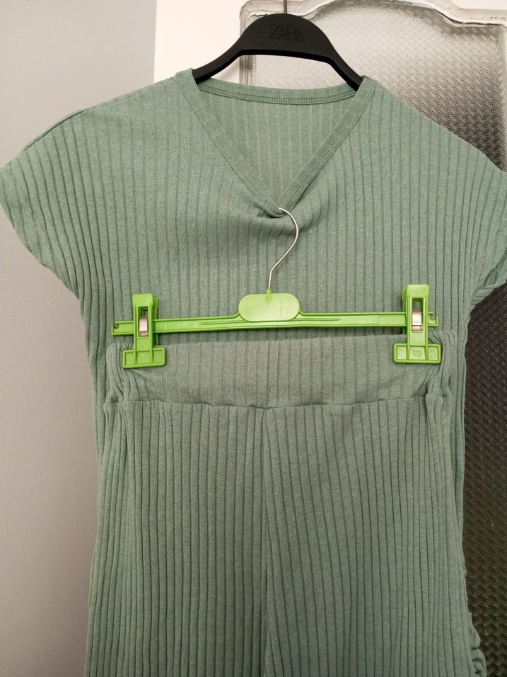 Yeşil V Yaka Kemerli Triko - Görsel 4