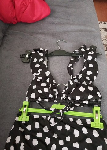 Leopar Desenli Siyah Mini Kadın Mayo - Görsel 2