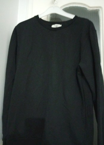 l Beden siyah Renk Kadın Siyah Uzun Kollu Sweatshirt
