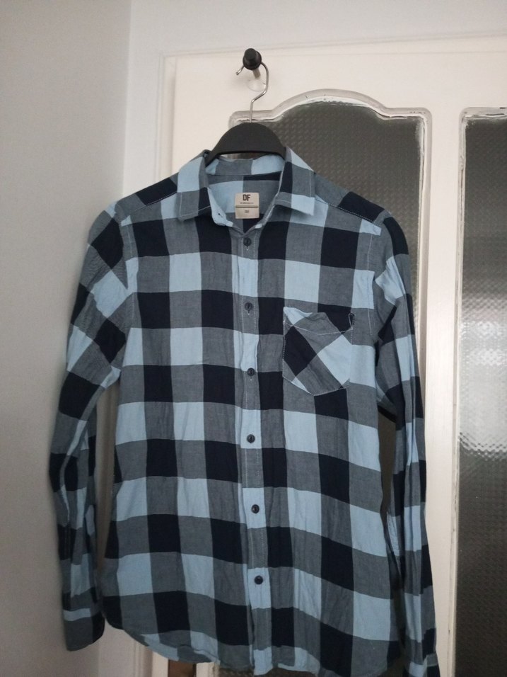 Gri Ekose Desenli Uzun Kollu erkek gömlek - Görsel 2