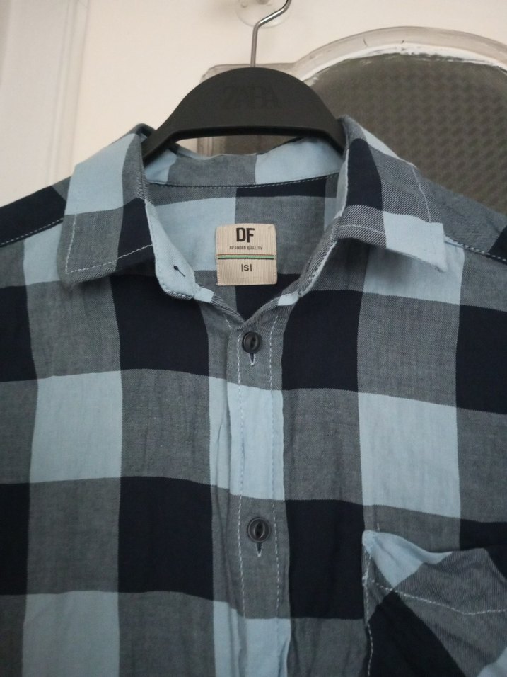 Gri Ekose Desenli Uzun Kollu erkek gömlek - Görsel 4