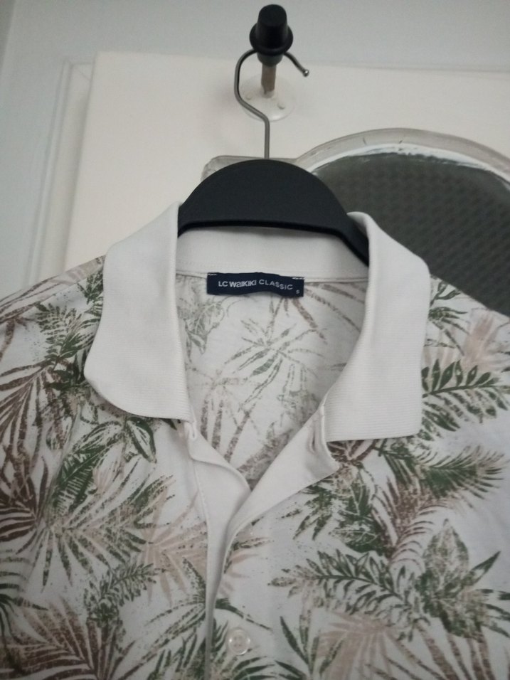 Beyaz Desenli Erkek Polo Tişört - Görsel 4