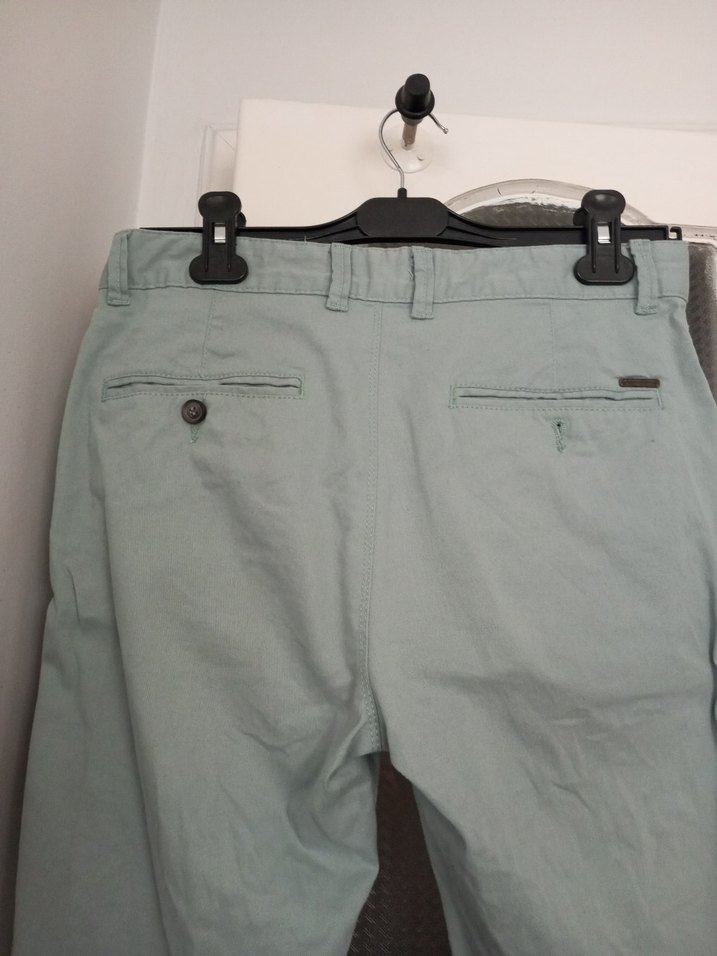 Gri Keten Erkek Pantolon, Kemerli, Normal Boy - Görsel 5