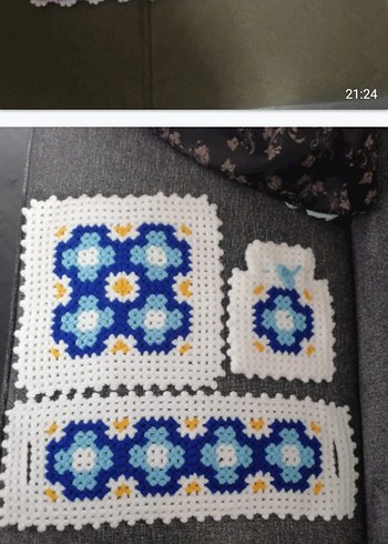 Çiçek Desenli Çok Renkli Banyo Süngeri Seti - Görsel 3