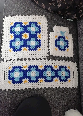 Çiçek Desenli Çok Renkli Banyo Süngeri Seti - Görsel 2