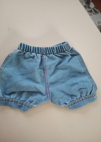 Kız Çocuk Mavi Kot Şort - Görsel 4