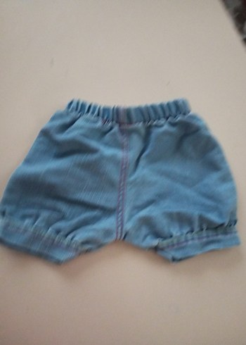 Kız Çocuk Mavi Kot Şort - Görsel 2