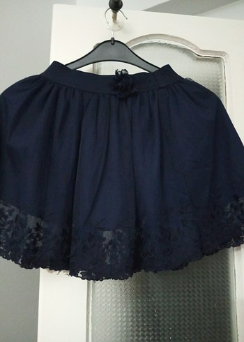 LC Waikiki Volanlı Lacivert Mini Etek