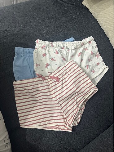 H&M 3lü jarse şort