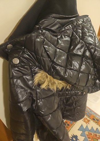 Tchibo Siyah Fermuarlı Kadın mont - Görsel 5