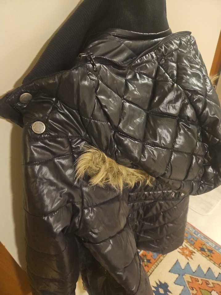 Tchibo Siyah Fermuarlı Kadın mont - Görsel 5