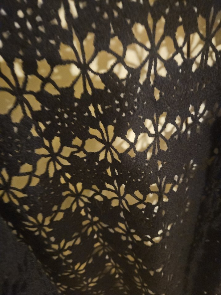 Dantel Detaylı Siyah Bohem Kadın Hırka - Görsel 2