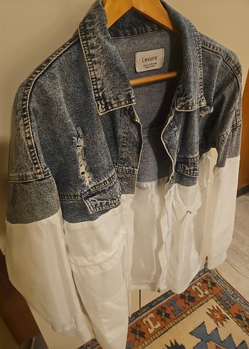 Kadın Beyaz  Bağcıklı kot8 Denim Ceket - Görsel 2