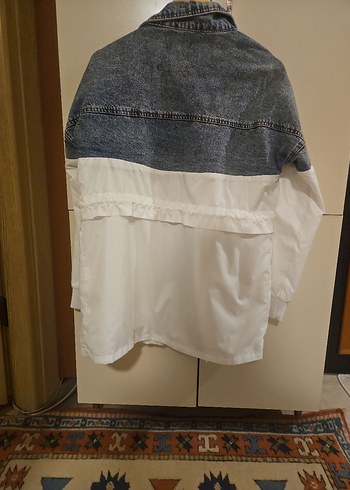 Kadın Beyaz  Bağcıklı kot8 Denim Ceket - Görsel 3