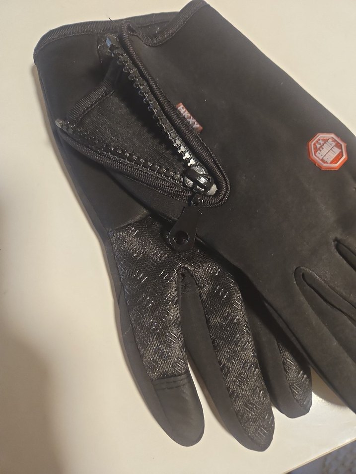 Dokunmatik Ekranlı Siyah Biker Eldiveni HKXY - Görsel 2