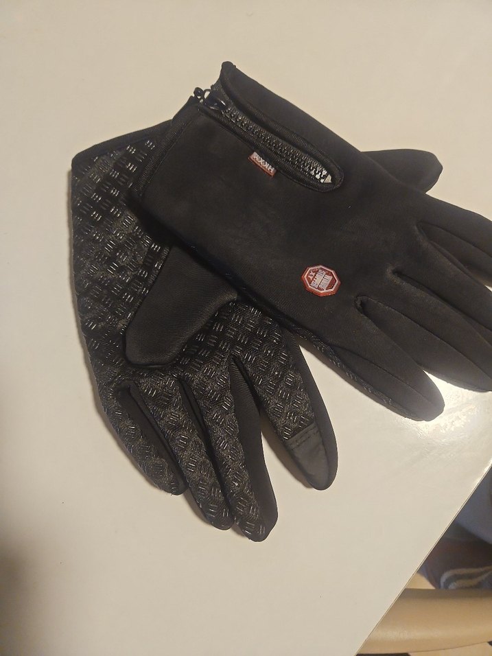 Dokunmatik Ekranlı Siyah Biker Eldiveni HKXY - Görsel 5