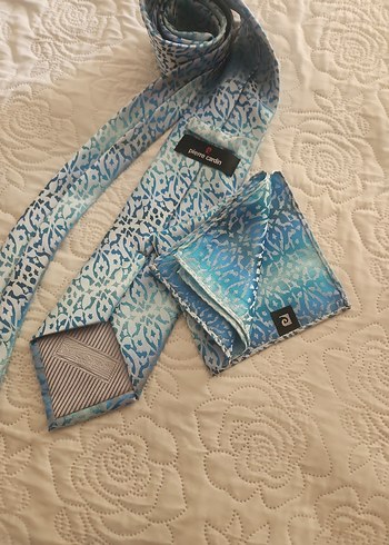 Pierre Cardin Mavi Desenli Erkek Kravat - Görsel 4