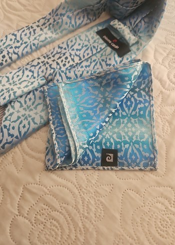 Pierre Cardin Mavi Desenli Erkek Kravat - Görsel 3