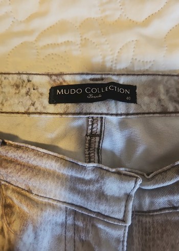 orjinal MUDO Kahverengi bej Yılan Desenli Pantolon - Görsel 3