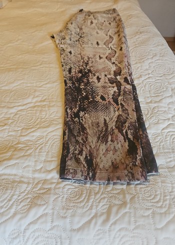 orjinal MUDO Kahverengi bej Yılan Desenli Pantolon - Görsel 5