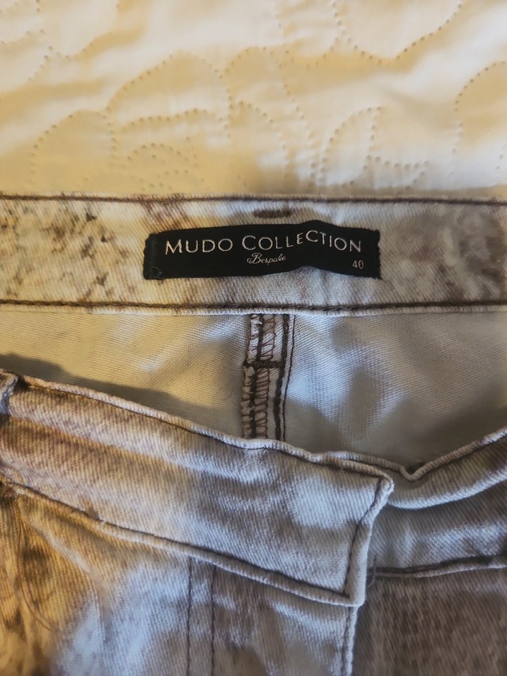 orjinal MUDO Kahverengi bej Yılan Desenli Pantolon - Görsel 3