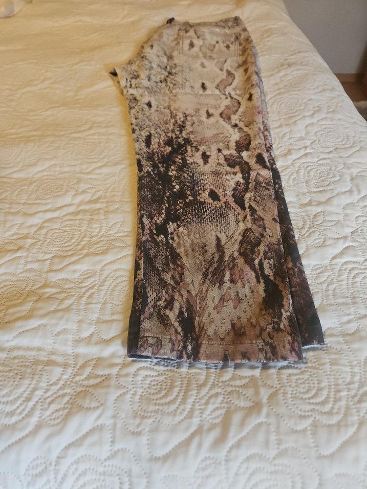 orjinal MUDO Kahverengi bej Yılan Desenli Pantolon - Görsel 5