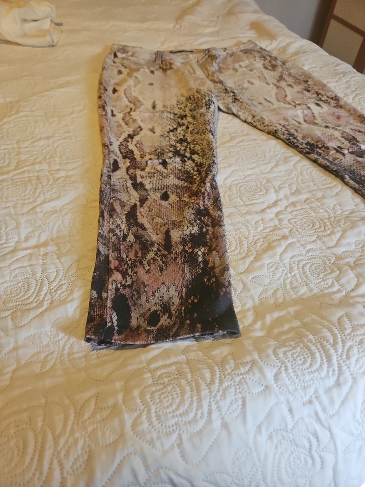 orjinal MUDO Kahverengi bej Yılan Desenli Pantolon - Görsel 2